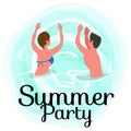 Summertime Party, Couple Dancing in Ocean, Summer