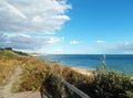 Bournemouth beach in the summertime.