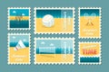 Summertime stamp set flat