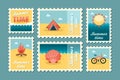 Summertime stamp set flat