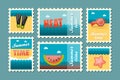 Summertime stamp set flat