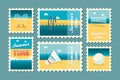 Summertime stamp set flat