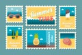 Summertime stamp set flat