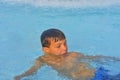 Summertime and swimming activities for happy children in the pool. Cute boy in water park. Summer and happy chilhood concept