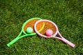 Summertime tennis game Royalty Free Stock Photo