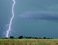 Lightning Thunderstorm on the Prairie Royalty Free Stock Photo