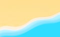 Summertime vacation background. Multi Layered papercut sea waves with 3d effect Royalty Free Stock Photo