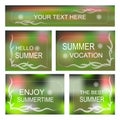 Summertime Vector background, Decorative frame set