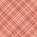 Summertime vector check pattern, softness background texture fabric. Towel tartan plaid textile seamless in red and orange colors