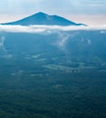 Summertime View of Clouds Around Sharp Top Mountain