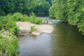 Summertime View of the Majestic Roanoke River Royalty Free Stock Photo