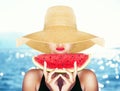 Summertime and watermelon Royalty Free Stock Photo