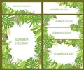 Summery tropical green banners