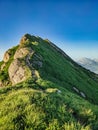 Summit ascent to the speer. Hike to the highest point. High quality photo