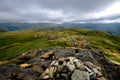 Dark storm clouds over the Helvellyn mountain range Royalty Free Stock Photo