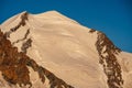 The summit of Castror, 4000m high peak in the Alps. Royalty Free Stock Photo