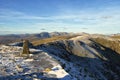 Summit of Coniston Old Man in Winter Royalty Free Stock Photo