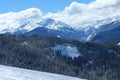 Summit County Sunshine: Views from Montezuma Bowl, Arahapoe Basin Ski area, Colorado Royalty Free Stock Photo