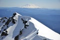 Summit crater on Mount Saint Helens volcano in the Cascade Mountains, Washington State Royalty Free Stock Photo