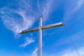 The summit cross from Heimgarten on a sunny day