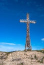 Summit cross of the Hochgrat mountain near Oberstaufen