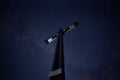 Summit cross at night, Rotwand mountain, Bavaria, Germany Royalty Free Stock Photo