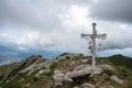 Summit cross placed on the top of Mount Aquila