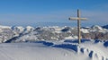 Summit cross on top of mount Hohe Wispile.