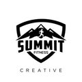 Summit fitness logo design vector icon symbol Royalty Free Stock Photo