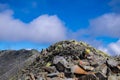 The summit of the Gaustatoppen in norway with  a stony path that few dare to climb Royalty Free Stock Photo