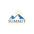 Summit logo design template vector isolated illustration