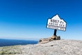 Summit marker on Whiteface Mountain in the Adirondacks of Upstate NY.