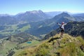 Summit of Marokka Klettersteig, Kitzbuheler Alpen, Tirol, Austria Royalty Free Stock Photo