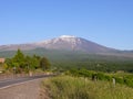 A Road Leading Towards the Majestic Mount Etna, Sicily, Italy Royalty Free Stock Photo