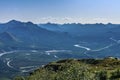 Summit of Mount Healy, Alaska overlooking the Nenana River