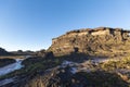 Summit of Mount Roraima, volcanic black stones, Venezuela. Royalty Free Stock Photo