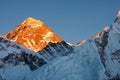 Summit of Mt. Everest at Sunset