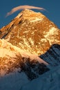 Summit of Mt. Everest at Sunset