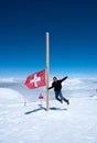 Summit of Mt Jungfrau - Top of Europe Royalty Free Stock Photo