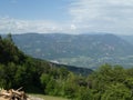 Summit rock panorama landscape of the mountains in south tyrol italy europe