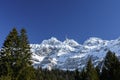 The summit of Saentis with mountain station in winter, Canton Appenzell-Ausserrhoden, Switzerland Royalty Free Stock Photo