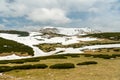 Summit of the Schneeberg in Austria on a cloudy day Royalty Free Stock Photo