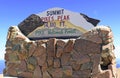 Summit sign of Pikes Peak, Colorado Royalty Free Stock Photo