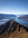 Summit view from New Zealand`s Roys Peak