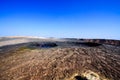 Summital crater of the Erta Ale volcano where a permanant lava lake can be found Royalty Free Stock Photo