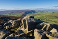 on the summitof Simon Seat in the Yorkshire Dales Royalty Free Stock Photo