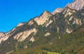 Summits of the Alps as seen from the town of Chur in Switzerland at the end of September Royalty Free Stock Photo