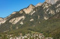 Summits of the Alps - view from the town of Chur in Switzerland Royalty Free Stock Photo