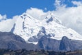 Summits of the snowy Huandoy (6 395 masl) of the Cordillera Blanca, located in Caraz - Peru.