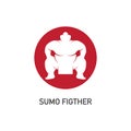 Sumo fighter character illustration